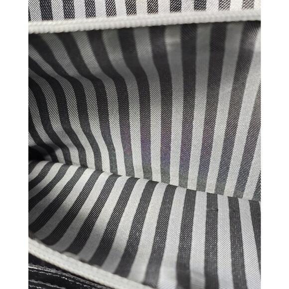 Latico Black Leather Business Tote Briefcase Laptop Case Organizer Woven Pocket - Picture 16 of 16